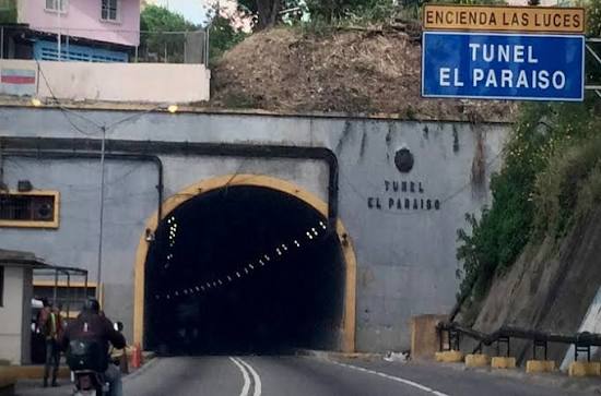 Anuncian cierre nocturno de los túneles El Paraíso y El Valle por trabajos de mantenimiento